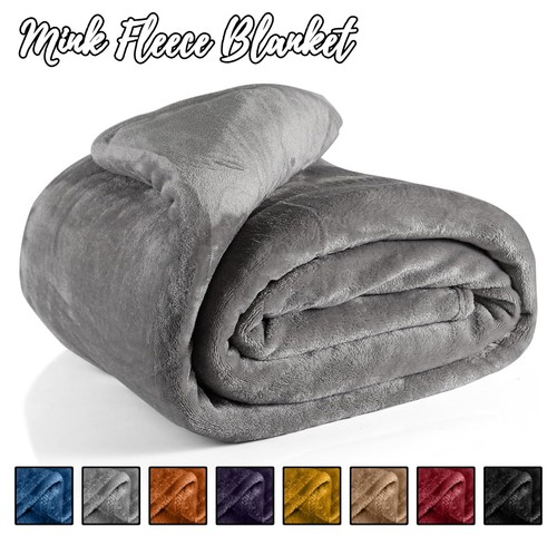 Large mink fleece blanket soft - mink,
